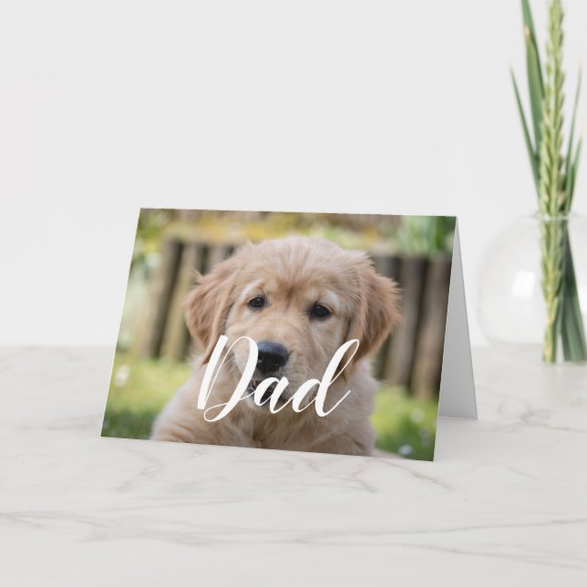 Tarjeta Papá Perro Personalizado Divertida Foto Feliz Día  (Anverso)