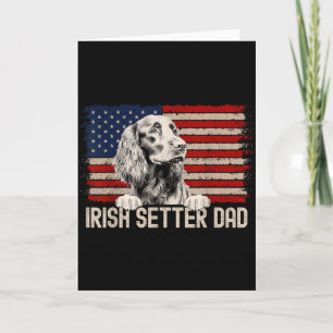 Tarjeta Papá Perro Siempre Bandera Americana - Papá Setter
