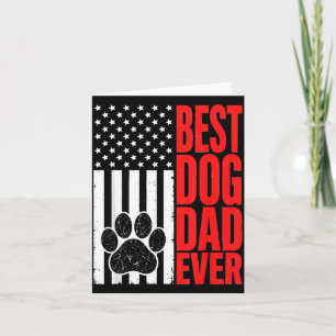 Tarjeta Papá Perro Siempre Patriótico Día del Padre Amante