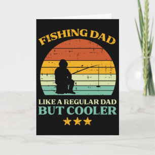 Tarjeta Papá pescador como nevera regular Día del Padre Re
