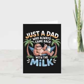 Tarjeta Papa Pie Grande un papá que volvió con la leche