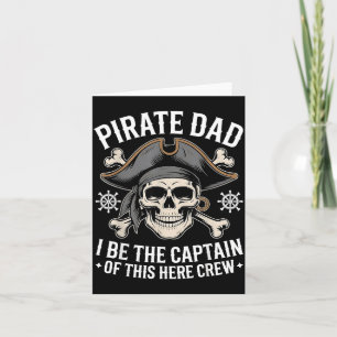 Tarjeta Papá Pirata Sea Capitán De Esta Tripulación Día De