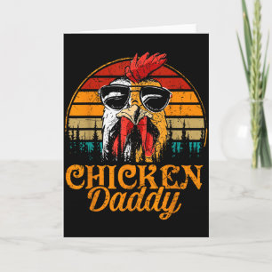 Tarjeta Papá Pollo Vintage Granjero Ultry Divertido Día de