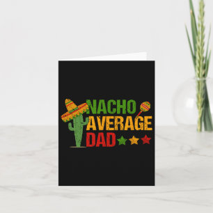 Tarjeta Papá Promedio De Nacho Retro Para Cinco De Mayo