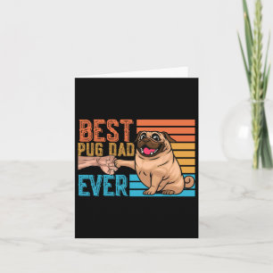 Tarjeta Papá Pug, el día del padre, papá papá Pug