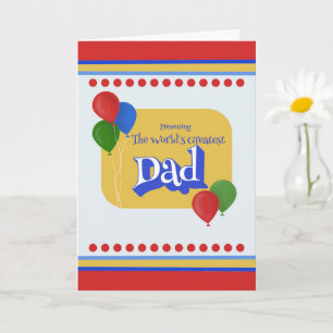 Tarjeta Papá regalo del Día del Padre Presentando al más g
