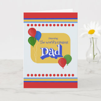 Tarjeta Papá regalo del Día del Padre Presentando al más g
