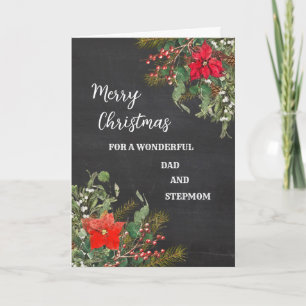 Tarjeta Papá ruso y la madrastra Feliz Navidad