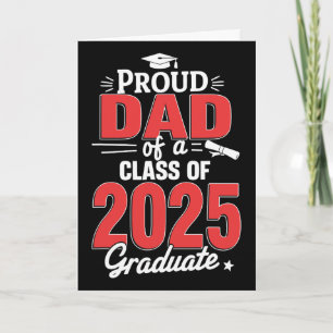 Tarjeta Papá Senior 2025 Orgulloso Papá De Un Graduado De