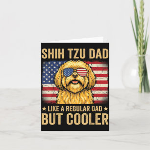 Tarjeta Papa Shih Tzu Como Papá Normal Pero Más Genial Ret