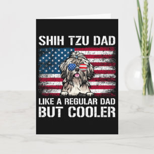 Tarjeta Papa Shih Tzu Como Un Papa Normal Pero Más Genial
