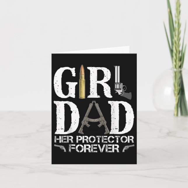 Tarjeta Papá Su Protector Para Siempre Papi Funny Día De L (Anverso)