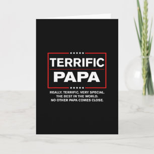 Tarjeta Papa Terífico - Divertido Donald Trump Mejor Papa 