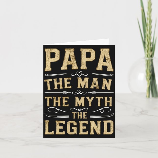 Tarjeta Papa The Man The Myth The Legend Fathers Day  (Anverso)