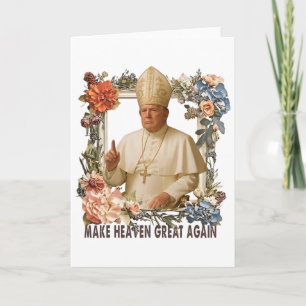 Tarjeta Papa Trump Divertido Trump Vaticano Cristiano Retr