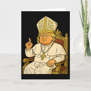 Tarjeta Papa Trump Divertido Trump Vaticano Cristiano Retr