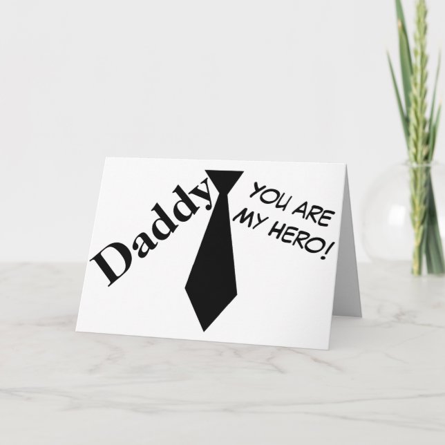 Tarjeta Papá Tú Eres Mi Héroe Día del Padre (Anverso)