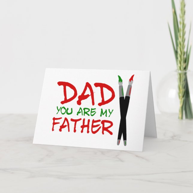 Tarjeta Papá, Tú Eres Mi Padre. (Anverso)