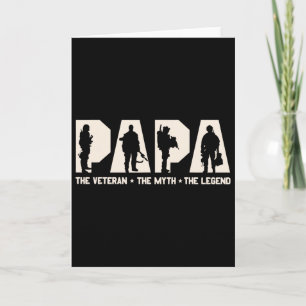 Tarjeta Papá Veterano El Mito La Leyenda Día del Padre Abu