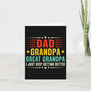 Tarjeta Papá viejo retro abuelo gran abuelo Guay Fathe