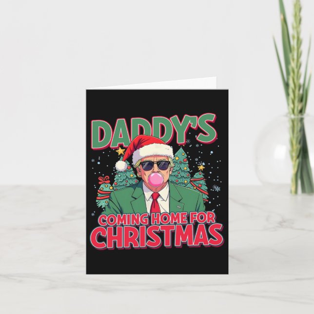 Tarjeta Papá Vuelve A Casa Por Los Navidades Santa Funny T (Anverso)