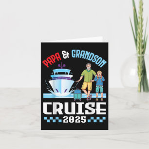 Tarjeta Papa y nieto crucero 2025 Vacaciones familiares Cr