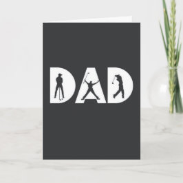 Tarjeta Papás Cartas De Golf Para Su Padre Golfer De Hija