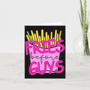 Tarjeta Papas Fritas Antes de Chicos Adolescentes Chicas S