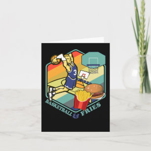 Tarjeta Papas fritas de baloncesto Hamburguesa de comida r