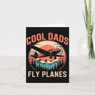 Tarjeta Papás geniales pilotan aviones divertido lote papá