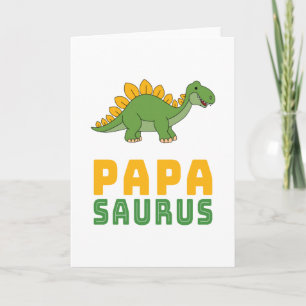 Tarjeta Papasaurus Dinosaur Estegosaurio Día del Padre