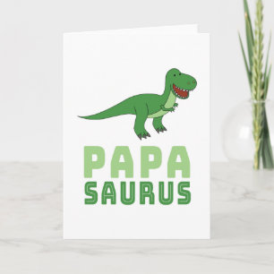 Tarjeta Papasaurus Dinosaur Tyrannosaurus Rex Día del Padr