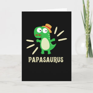 Tarjeta Papasaurus Divertido T-Rex Dinosaurio Papá Padre F