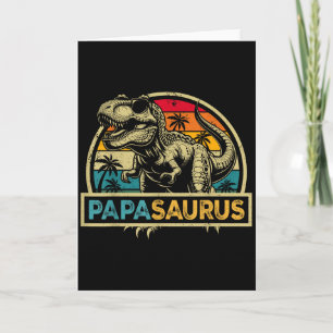 Tarjeta Papasaurus T Rex Dinosaur Papa Saurus Coincidencia