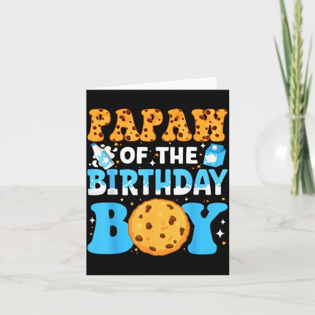 Tarjeta Papaw Of The Birthday Boy Milk And Cookies 1st Bir (Anverso)
