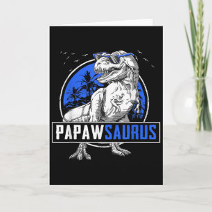 Tarjeta Papawsaurus T-rex Papaw Saurus Familia de Dinosaur