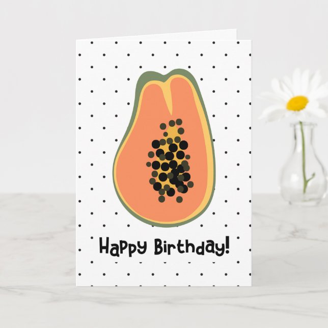 Tarjeta Papaya Happy Birday Card (Planta pequeña)