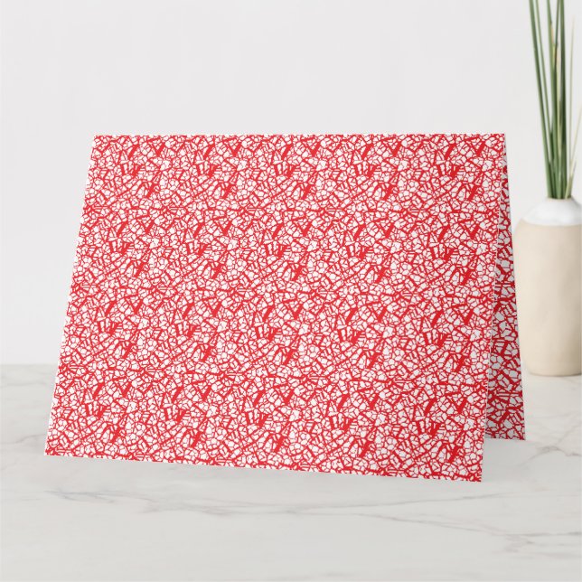 Tarjeta Papel de envolvimiento rojo y naranja con una mayo (Anverso)