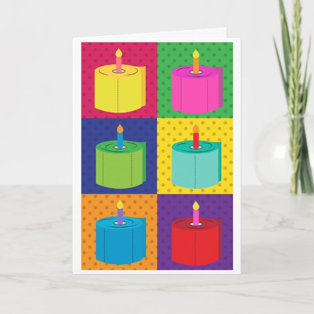 Tarjeta Papel de inodoro divertido arte pop de cumpleaños (Anverso)