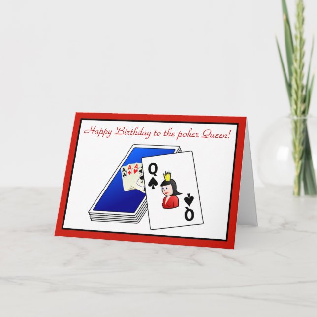Tarjeta Papel de juego de cartas puente de cumpleaños feli (Anverso)