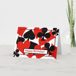 Tarjeta Papel de juego de cartas puente de cumpleaños feli