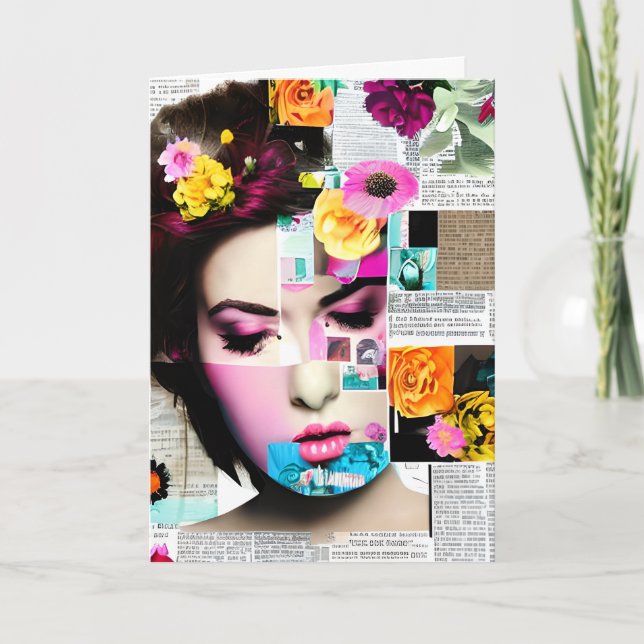 Tarjeta Papel de mujer victoriana | Pensar en ti (Anverso)