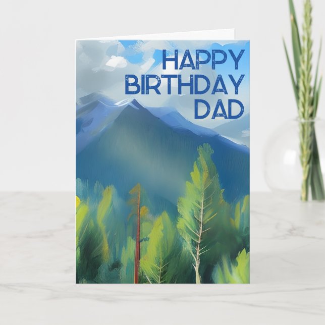 Tarjeta Papel de papa de cumpleaños feliz de pintar la esc (Anverso)