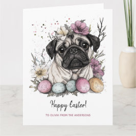 Tarjeta Papel de Pascua lindo rústico botánico floral