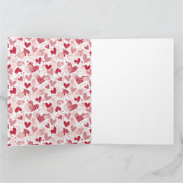 Tarjeta Papel de regalo con patrón de corazones abstractos