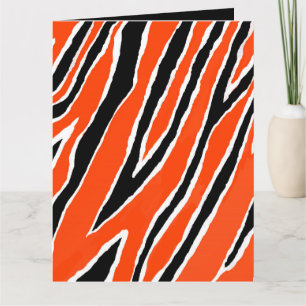 Tarjeta Papel de regalo de tigre - Naranja/Negro