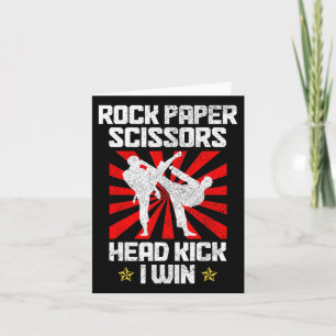 Tarjeta Papel de rock de artes marciales tira de karate Ta