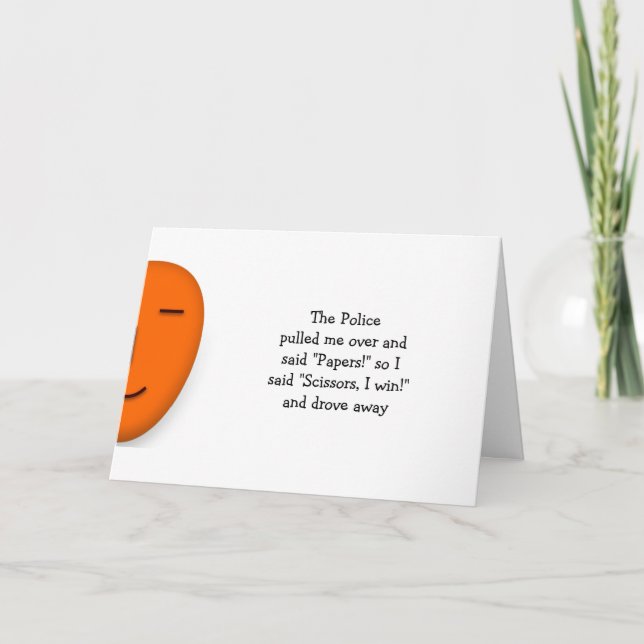 Tarjeta Papel de rock de policía tira a Personalizado de c (Anverso)