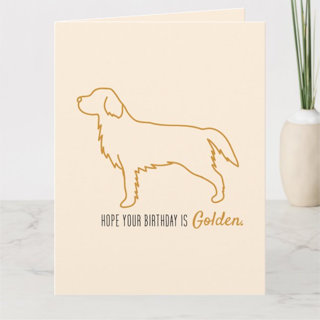 Tarjeta Papel de seda de Golden Retriever  (Anverso)