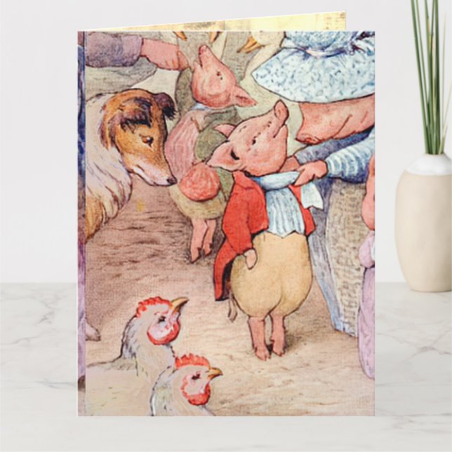 Tarjeta Papel de tejidos Peter Rabbit (lechones) (Anverso)